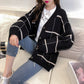 Harajuku Pullover Cardigan Plaid locker und vielseitig 4913