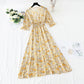 New French retro gentle fairy long skirt Short Sleeve Chiffon first love skirt  4854