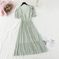 Small fresh sweet floral dress French temperament small skirt  4882