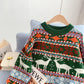 Vintage Lingge Christmas elk sweater female  4980