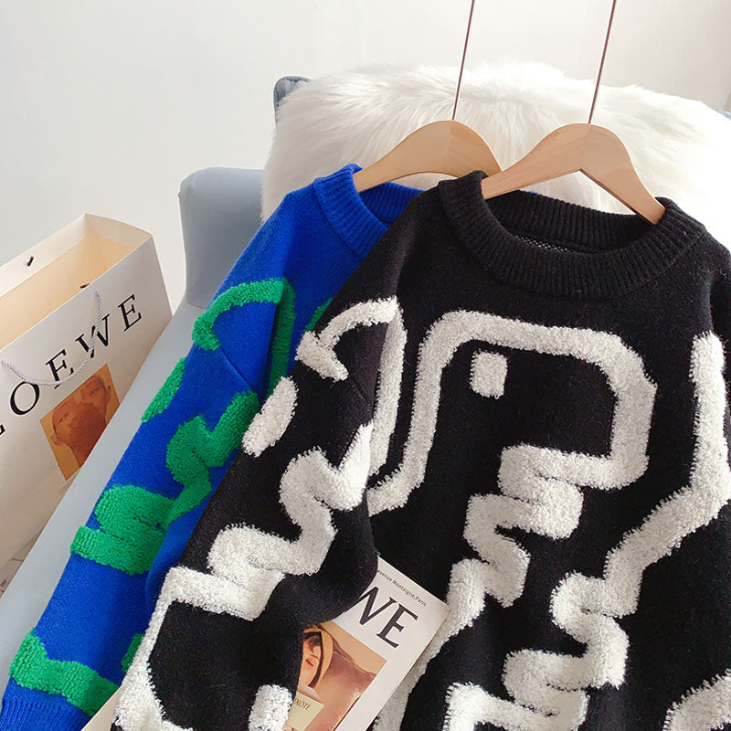 Lazy Wind dreidimensionaler Flockpullover Damen 4952