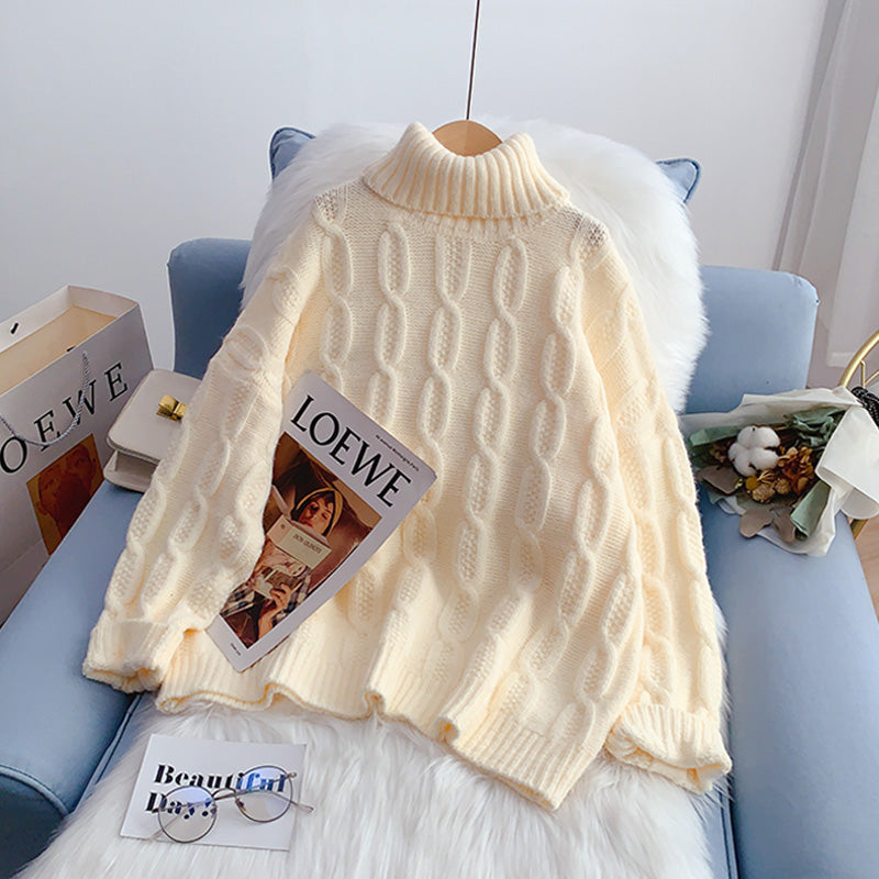 Pullover mit hohem Kragen, fauler und ausländischer Pullover 5014