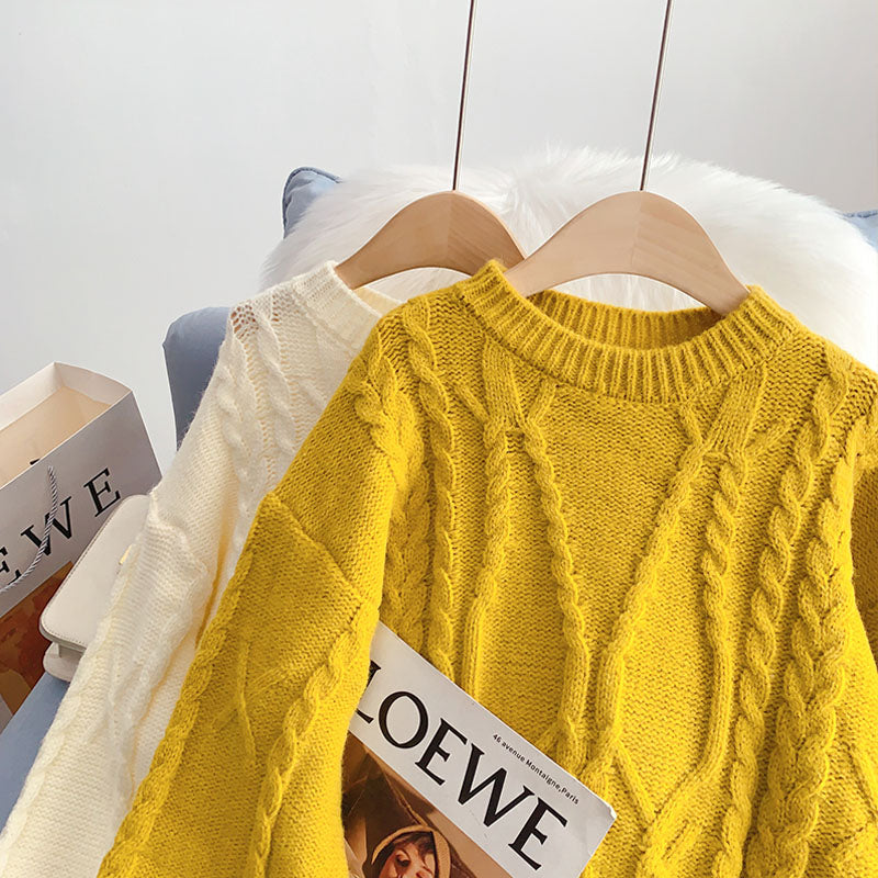 Fashion twist sweater small design sense minority  5106