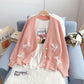 Sweet bow knit cardigan women's sweater coat  4969