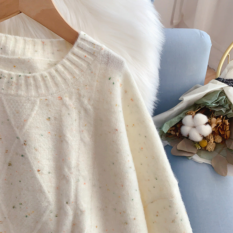 Japanese soft wind twist sweater female Pullover small man  4945