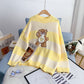 Cute sweet bear sweater sweater sweater top  4979