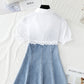 Gentle wind first love skirt temperament waist shirt skirt  4898