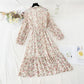 New women's lace up Ruffle Floral Dress  4822