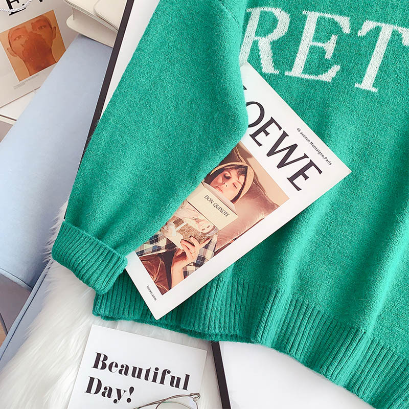 Sweater sweater lazy wind sweater top  4973