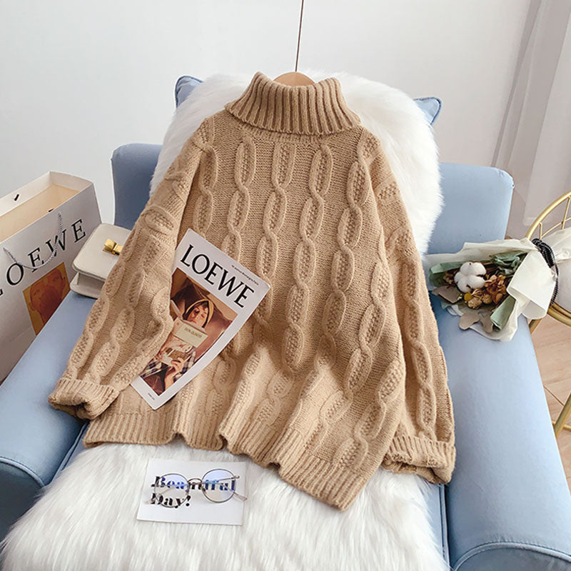 Pullover mit hohem Kragen, fauler und ausländischer Pullover 5014