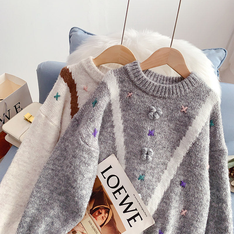 Small fresh and sweet sweater design sense sweater  5000