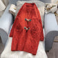 Net red knitted cardigan women's loose and lazy style  5065