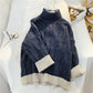 Twist high neck sweater female retro Japanese lazy  4910