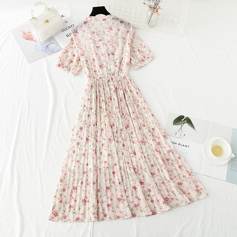 Jupe douce du premier amour français, vent doux, fleur cassée en mousseline de soie 4893