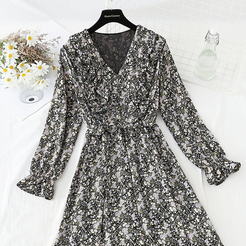 New style fungus skirt French retro minority bottomed skirt  4838