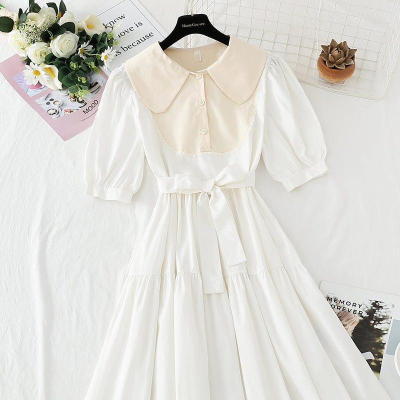 French retro design of the new tea break princess skirt  4848