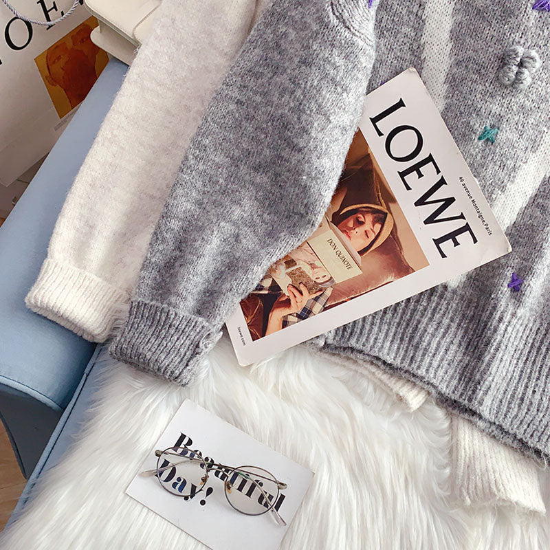 Small fresh and sweet sweater design sense sweater  5000