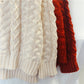 Red high neck twist sweater women's loose and lazy style  4911