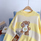 Cute sweet bear sweater sweater sweater top  4979