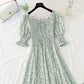 New women's Chiffon Ruffle lace up first love floral dress  4861