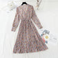New tea break fairy skirt retro minority Chiffon Dress  4826
