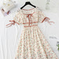 Small fresh lace up sweet dress broken flower skirt looks thin  4865