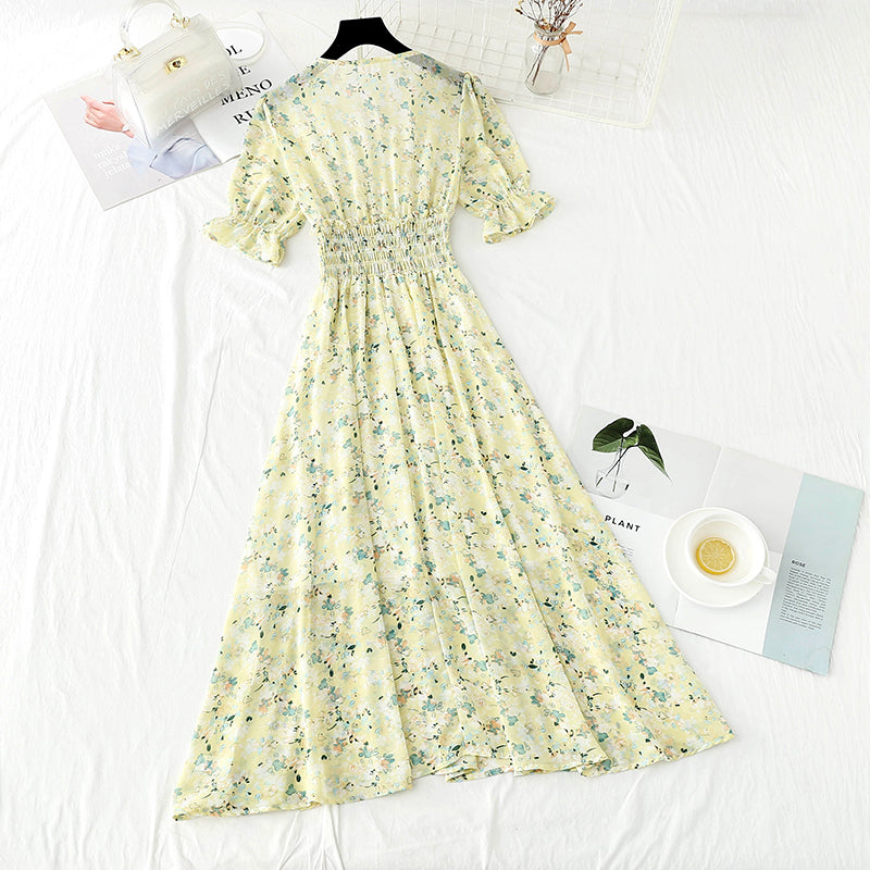 French gentle wind first love sweet floral skirt  4879