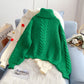 Christmas style turtleneck sweater thick loose lazy style  4947