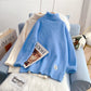 Candy color turtleneck sweater new sweater top  4950