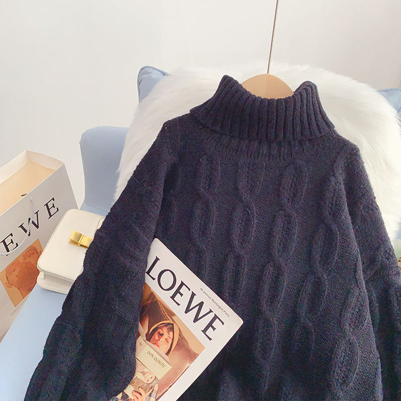 Pullover mit hohem Kragen, fauler und ausländischer Pullover 5014