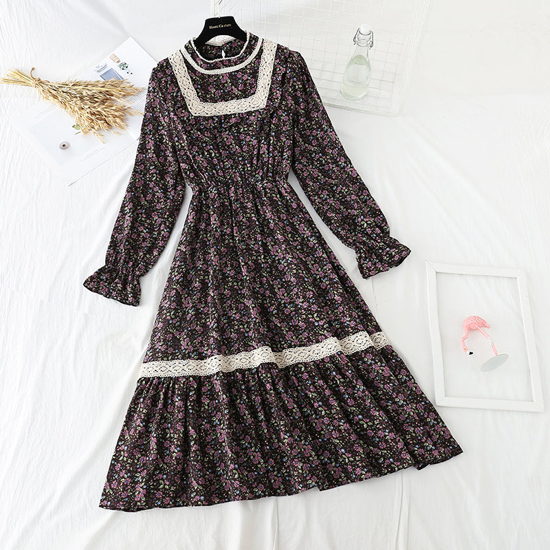 Versatile slim Floral Dress  4563