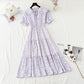 Baby collar floral dress sweet Chiffon fairy skirt  4866