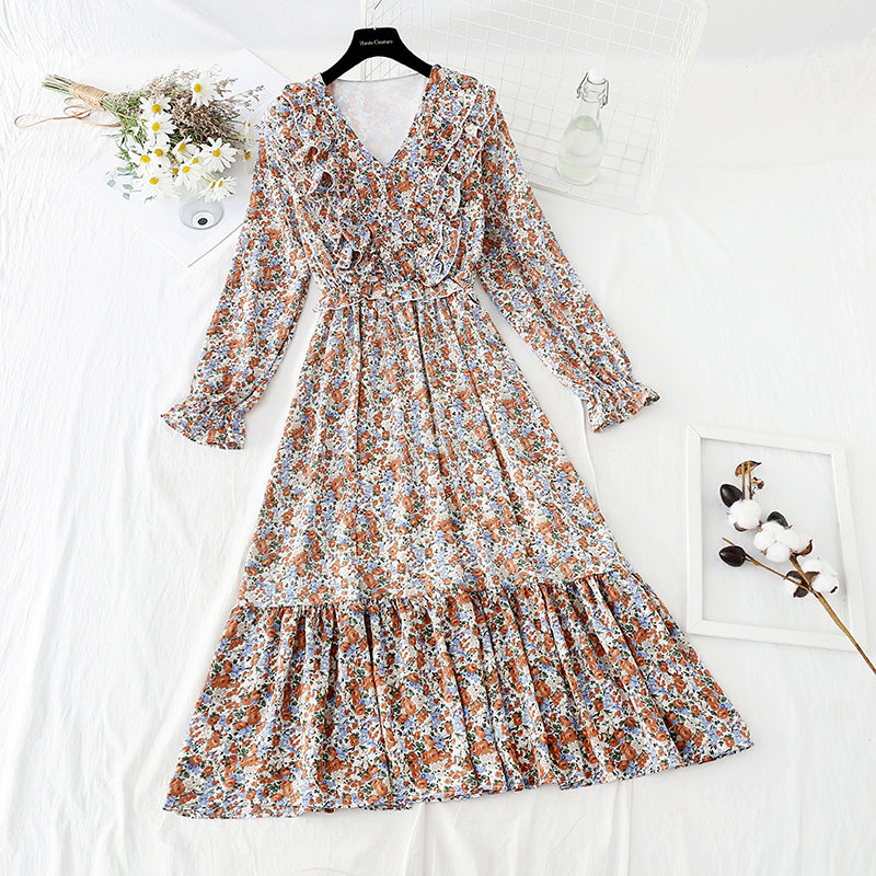 New style fungus skirt French retro minority bottomed skirt  4838