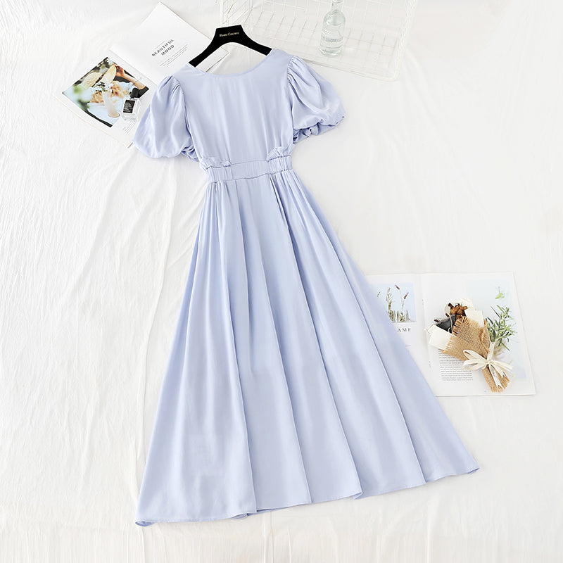 The new waist is slim and gentle wind fairy skirt  4655