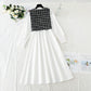 Light luxury dress shows thin Korean fashion light cooked two-piece set  4726
