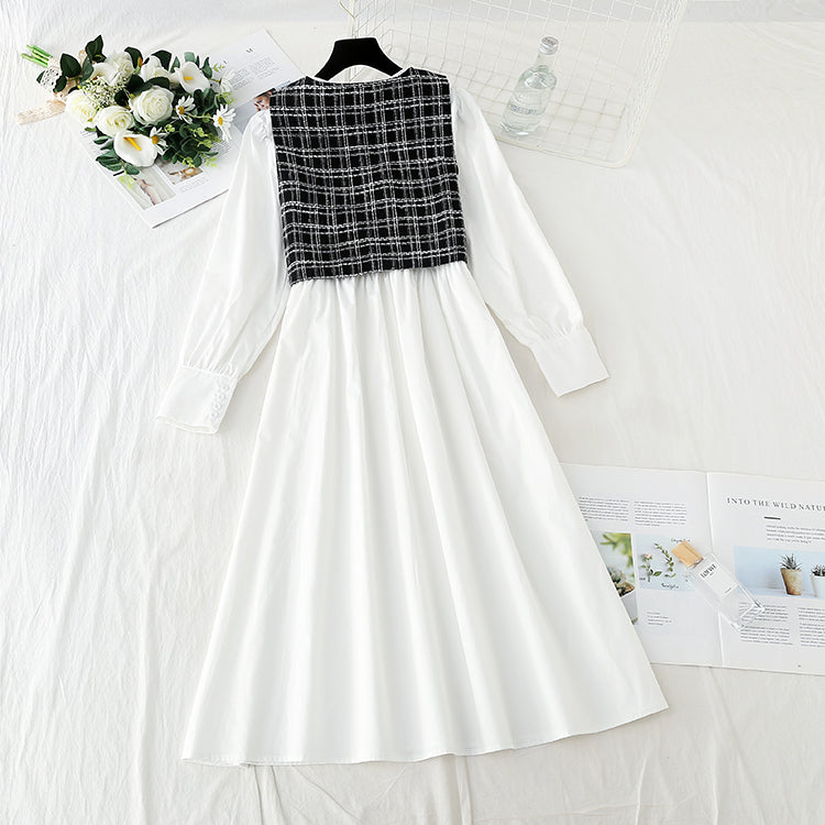 Light luxury dress shows thin Korean fashion light cooked two-piece set  4726