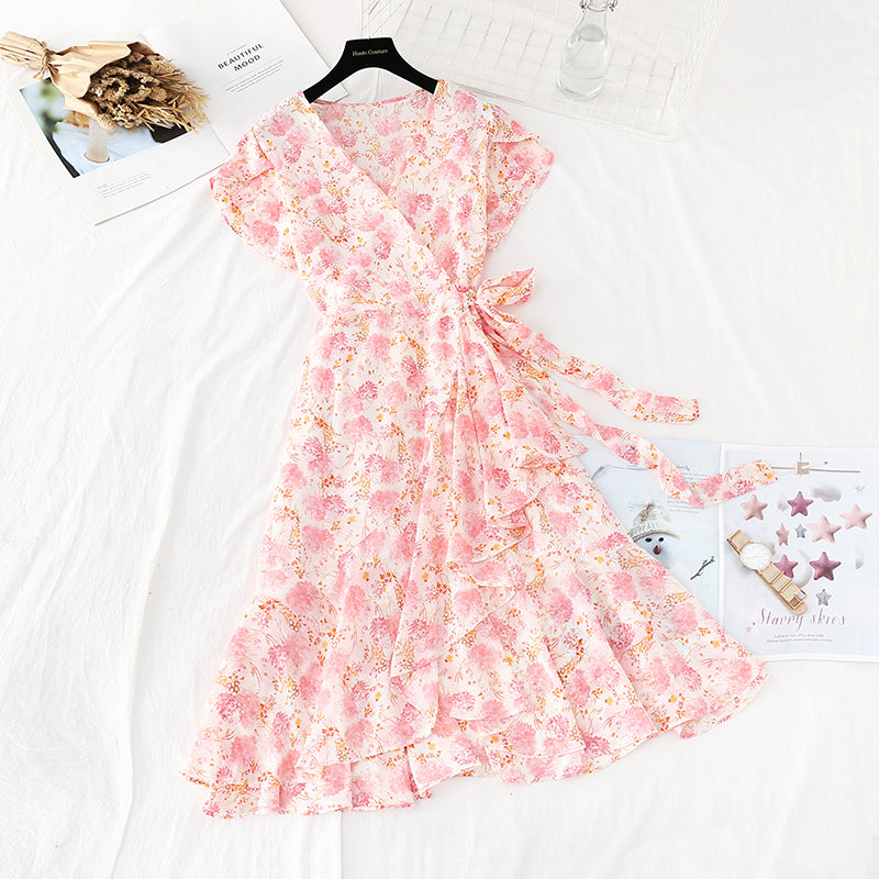 Nouvelle jupe en mousseline de soie à volants une pièce fée super xiansen longue jupe 4608