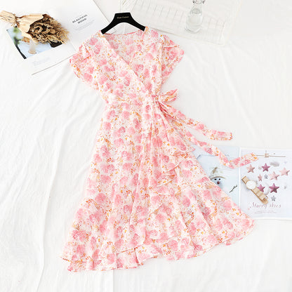 Nouvelle jupe en mousseline de soie à volants une pièce fée super xiansen longue jupe 4608