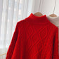 Wear a lazy Korean jacket outside the twist turtleneck sweater  4954