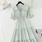 Sweet baby collar floral dress gentle wind and snow spinning dress  4883