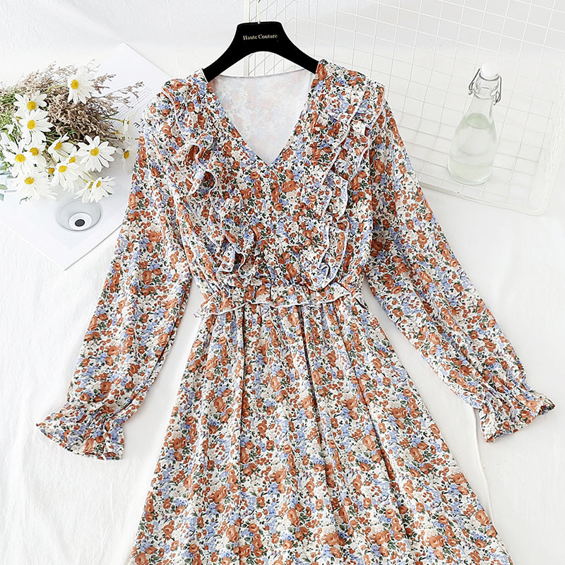 New style fungus skirt French retro minority bottomed skirt  4838