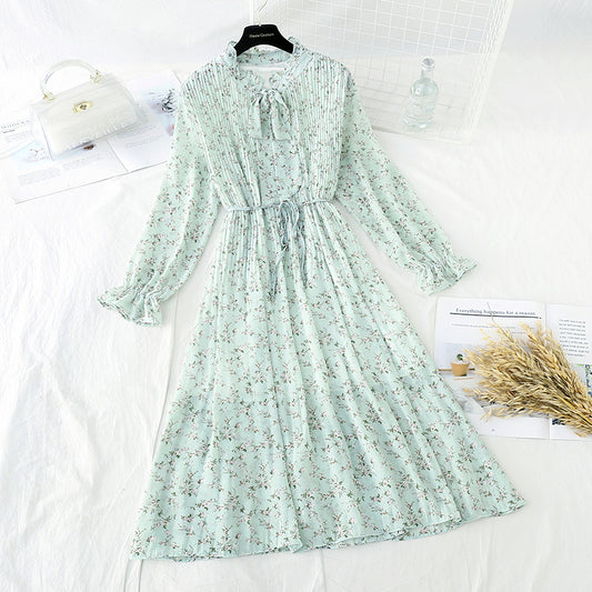 The new French Vintage chiffon skirt shows a thin temperament at the waist  4703