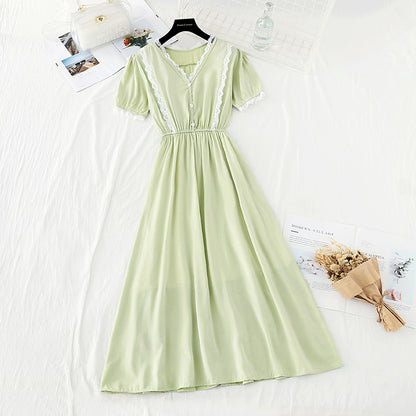 The new waist is slim, French gentle skirt Fairy   4642