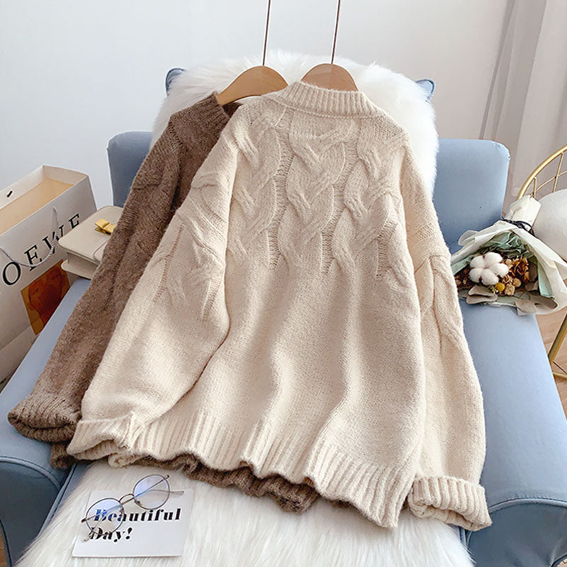 Twist sweater Korean lazy design sweater top  4939