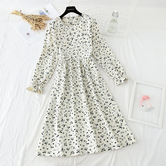 With coat and floral dress  4787