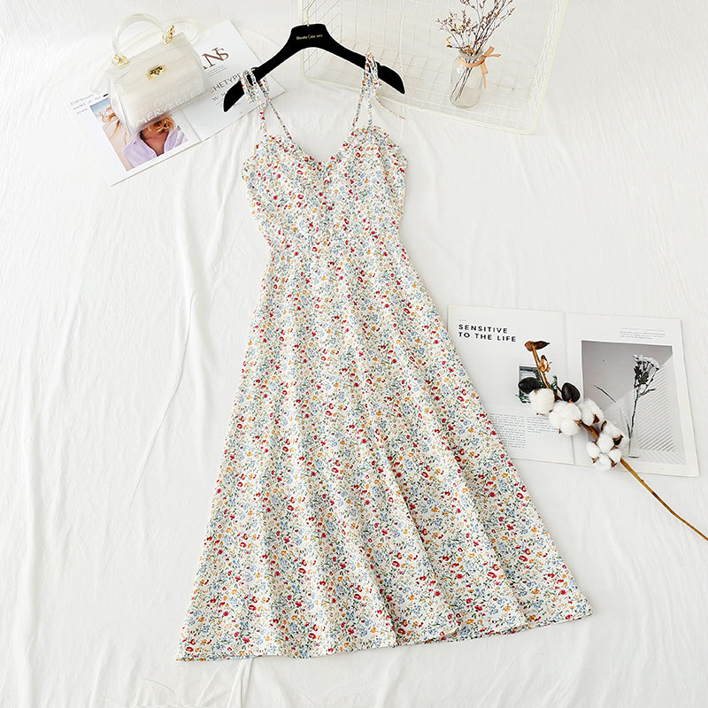 Small man suspender floral dress gentle wind  4891