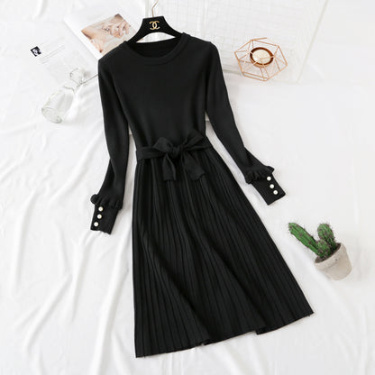 New celebrity style long sleeve knitted dress  4734