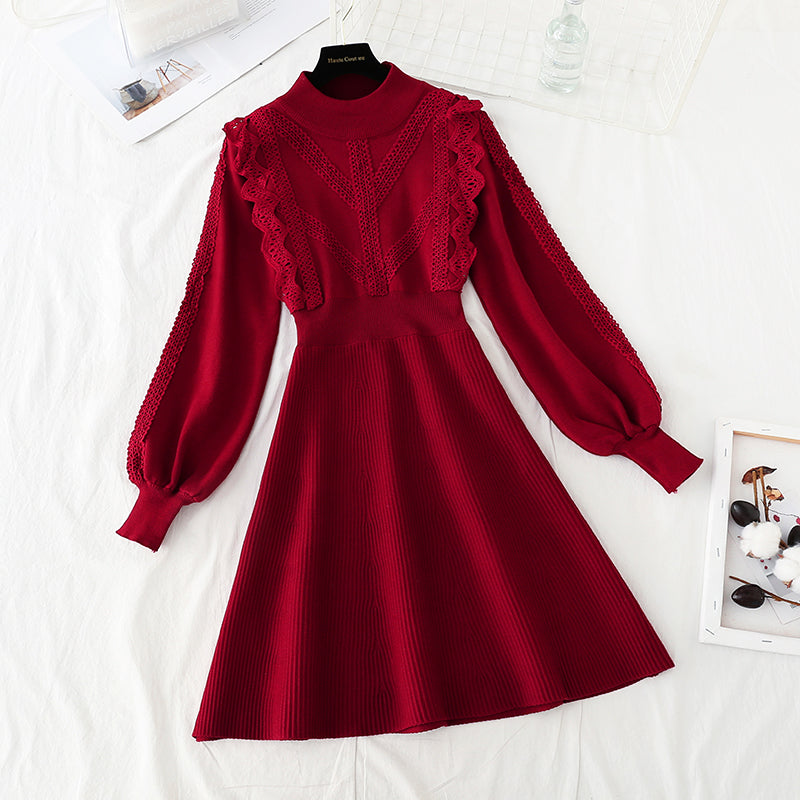 French Cut waist thin Vintage Hepburn dress  4778