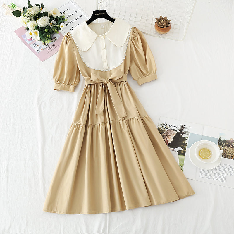 French retro design of the new tea break princess skirt  4848