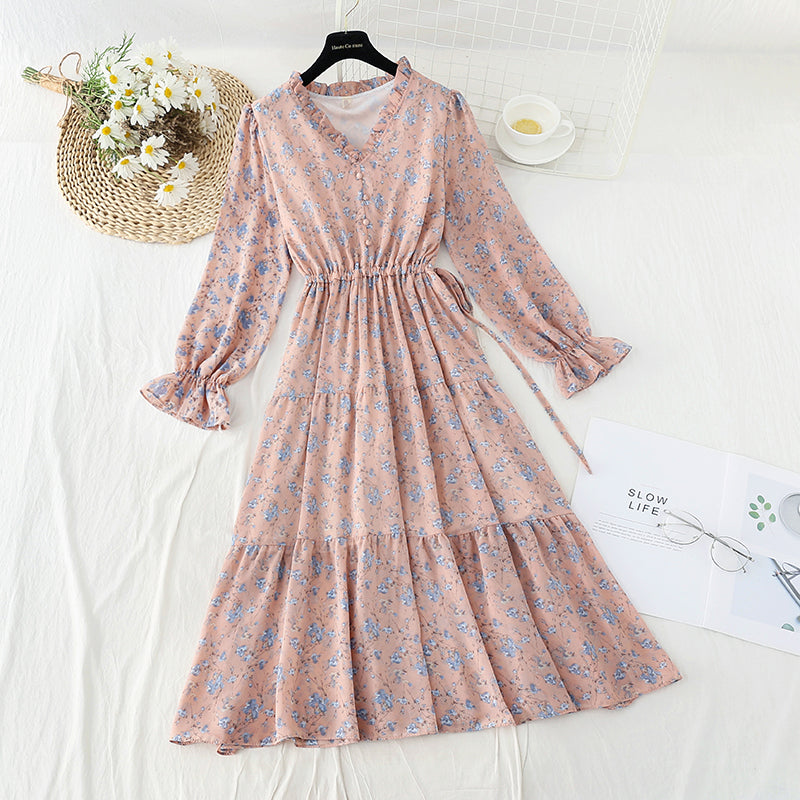 Das neue französische Minderheitenkleid im Retro-Stil hat einen Kordelzug in der Taille 4572